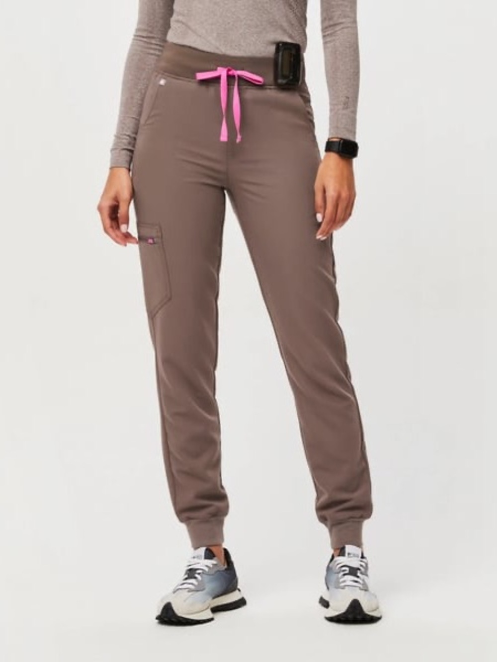 FIGS Size L/T (TALL) Zamora Scrub Jogger Pants - Smokey Taupe